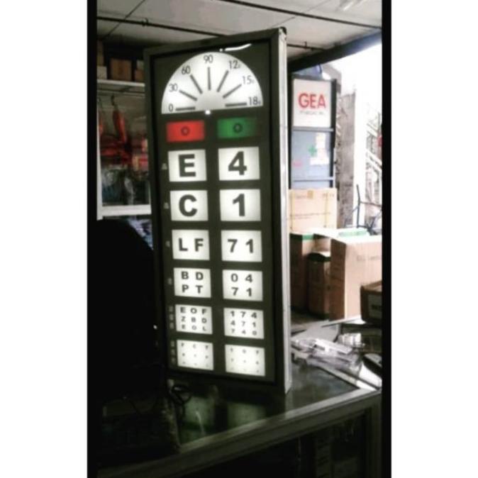 Snellen Chart Elektrik Remote / Alat Baca Test Mata