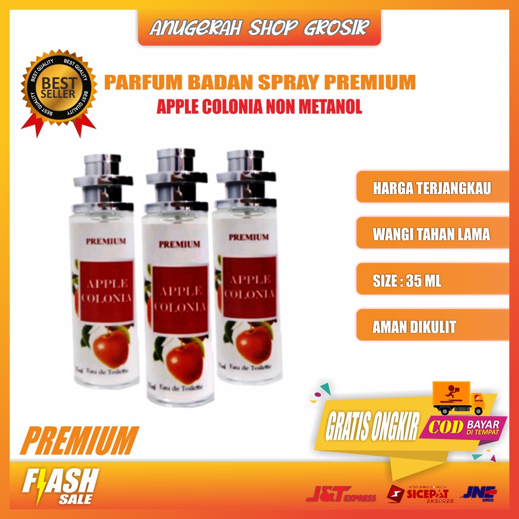 Parfum Badan Tahan Lama - Parfum Badan ORIGINAL PREMIUM APPLE COLONIA TANPA METANOL- Parfum Badan Pr