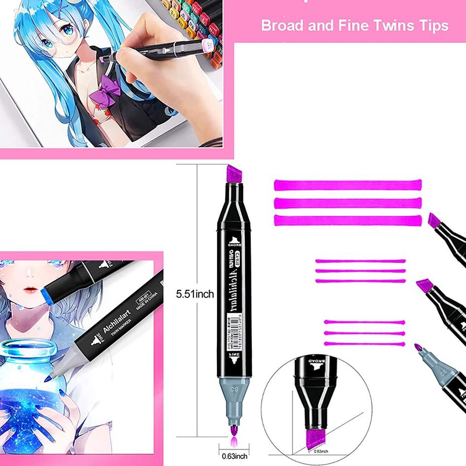 

EHMF TouchFive 24/36/48/60/80 Warna Sketsa Spidol Umum General Marker Set Animation Markers [ym -942]