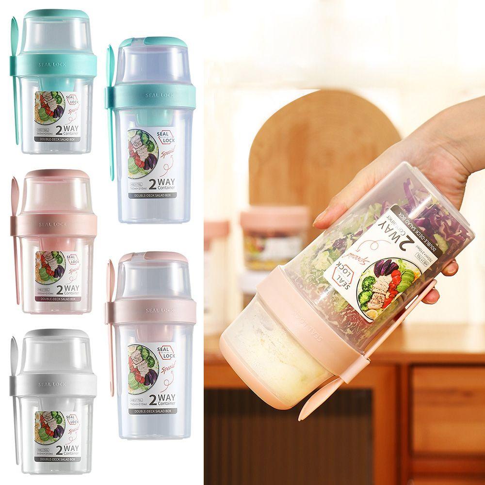 R-FLOWER Fresh-keeping Box Portable Food Container Toples Penyimpanan Dua Lapis