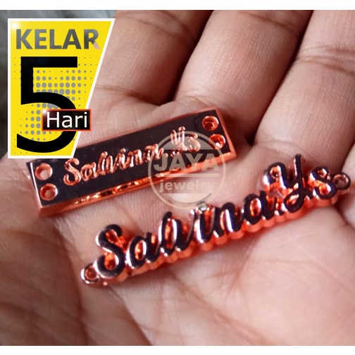 Pusat pembuatan label hijab custom desain sendiri bebas bisa memakai berlian swarovsky dan permatama