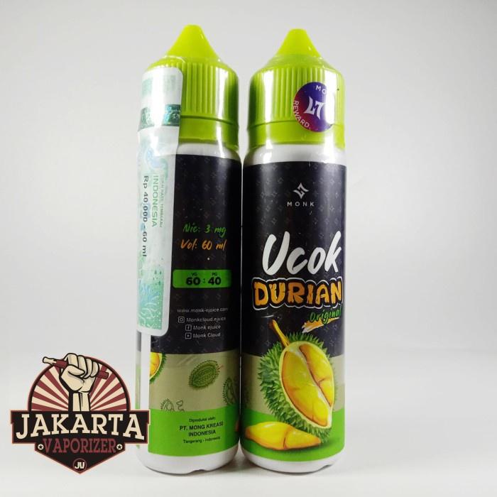 Ucok Durian 60ml 3mg 6mg by Monk x Ucok Durian Medan