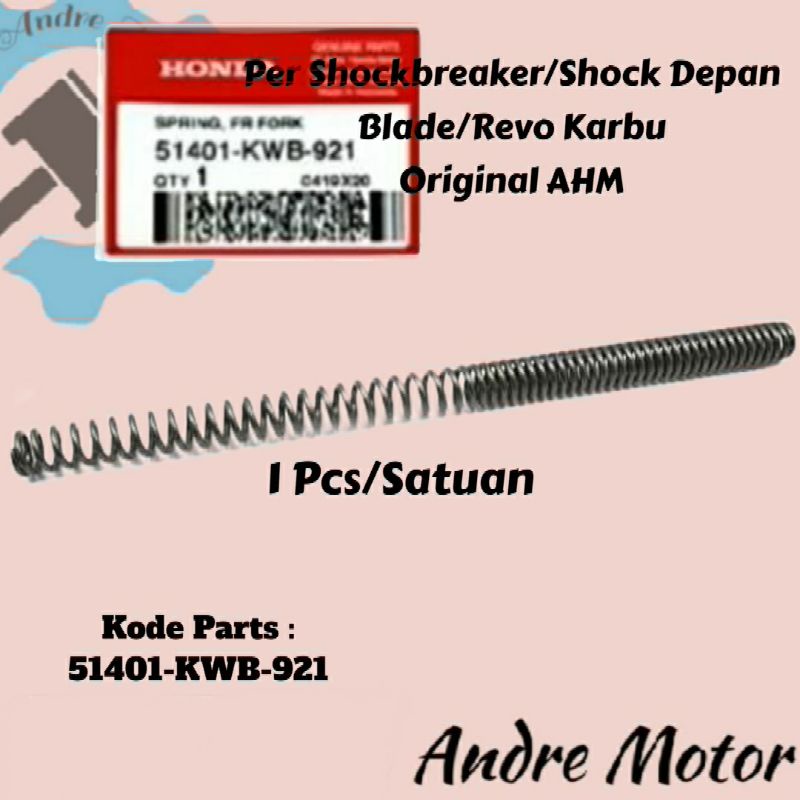 Per Shockbreaker/Shock Depan 1pcs Blade,Revo Karbu Original AHM 51401-KWB-921