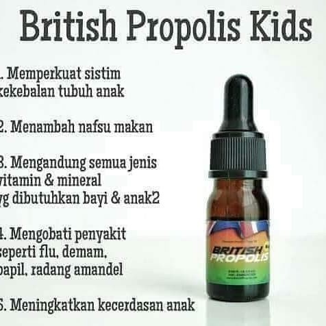 BRITISH PROPOLIS KIDS/KHUSUS ANAKBISA BAYAR DITEMPAT {COD} isi 6 ml