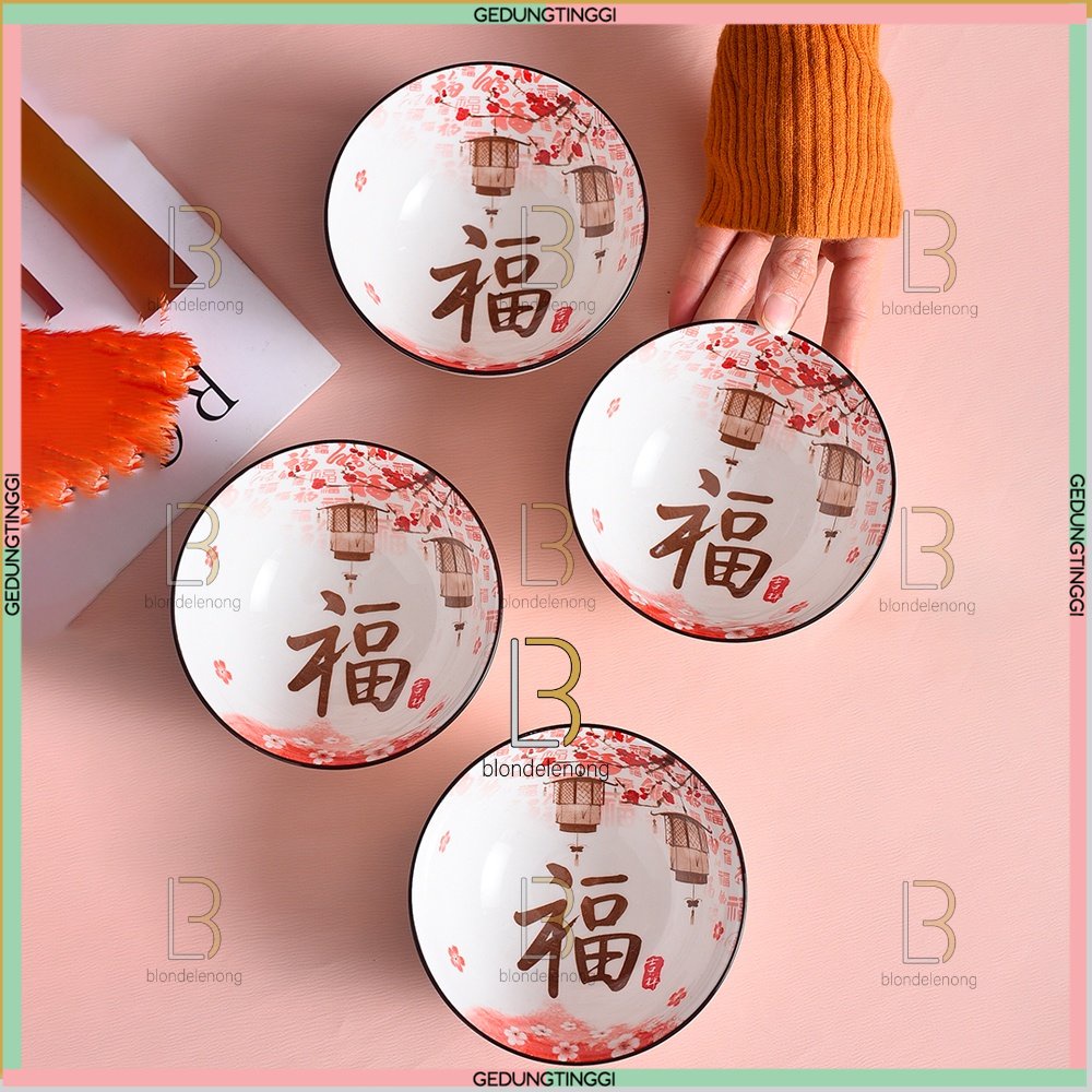 Mangkuk Mangkok Saji Ramen Sayur Sup Mie Bakso Soto Nasi Stackable Japanesse Korean Rice Bowl Keramik Kertas Pita Kotak Souvenir Suvenir Hampers Parcel Parsel Hadiah Gift Dus Box Kado Aksesoris Dekor Ornament Ornamen Edisi Imlek Cny Fuk Fu Set Murah 2023