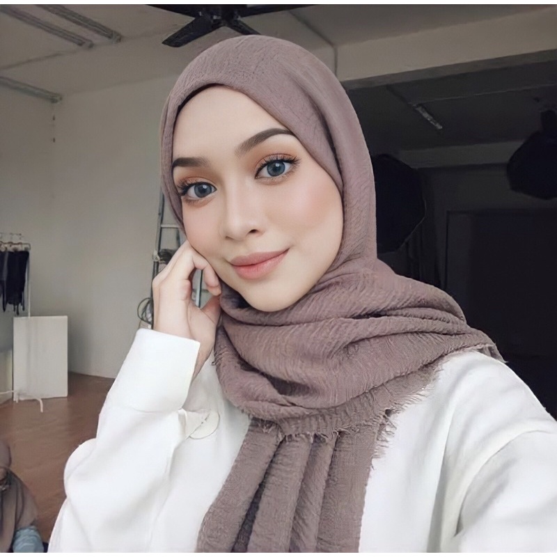 PASHMINA CRINKLE TURKI -by fina hijab