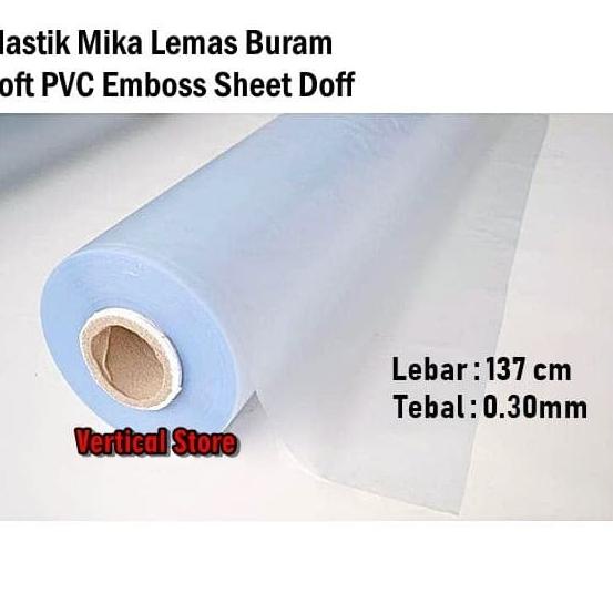 

Plastik PVC Mika Lentur Doff Transparan Lebar 137 cm Tebal 0.30mm