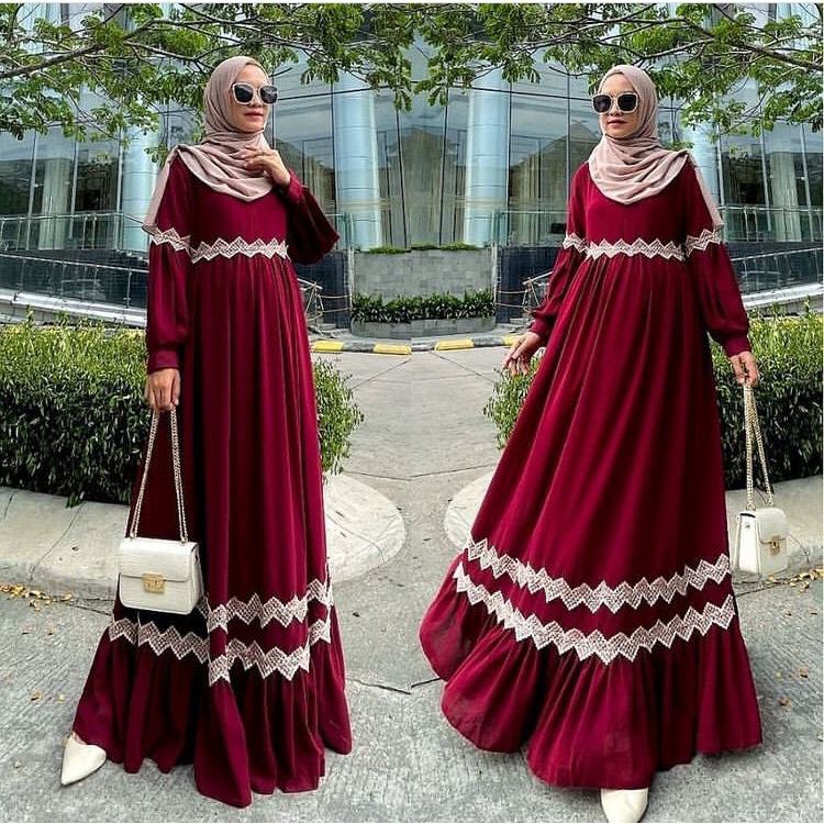 (AMD) GAMIS ELODI RENDA REMPEL DAILY BUSUI WANITA DRESS CERUTI