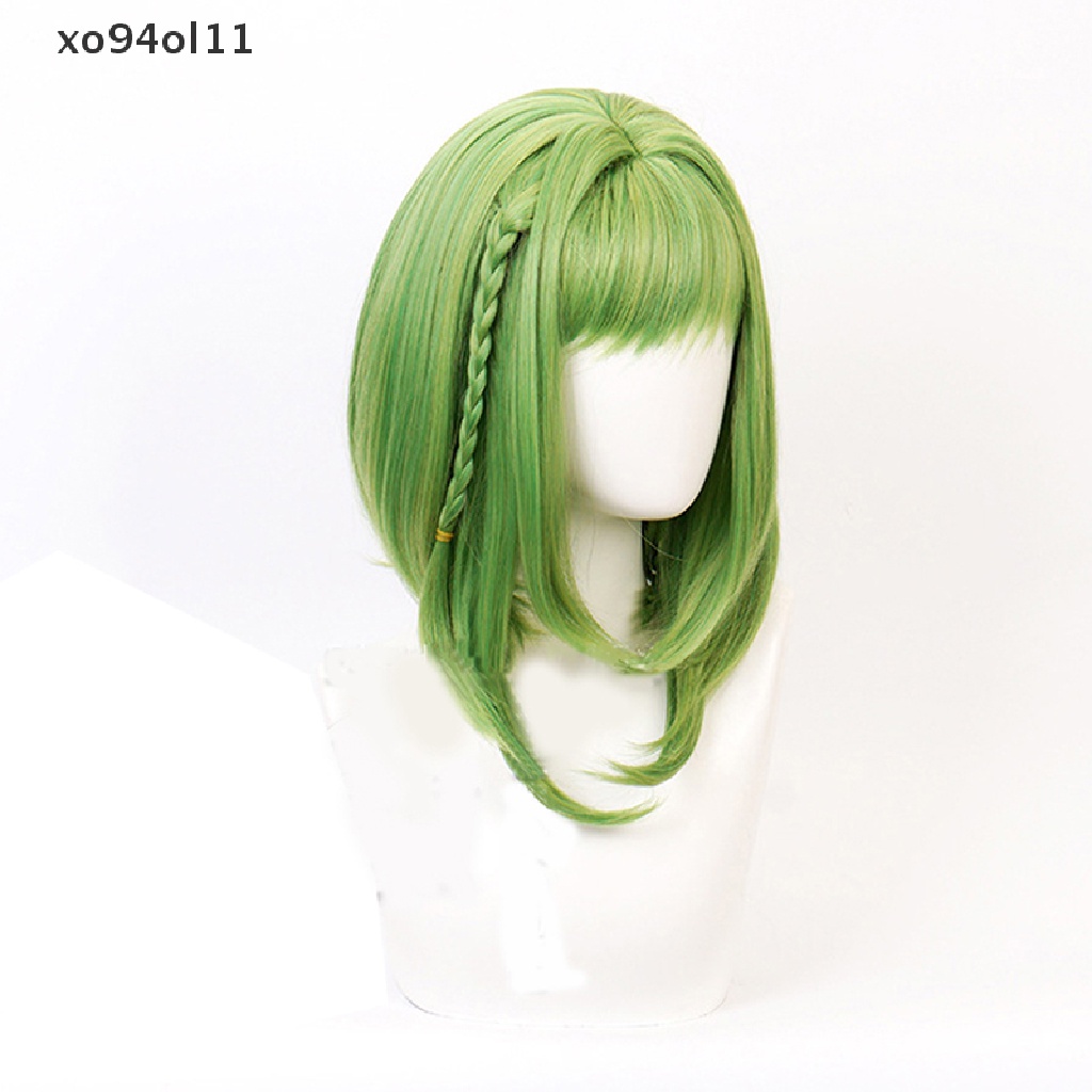 Xo Wig / Rambut Palsu Panjang 45cm Model Anime Toilet-bound Hanako-kun Nanamine Sakura Warna Hijau Untuk Cosplay