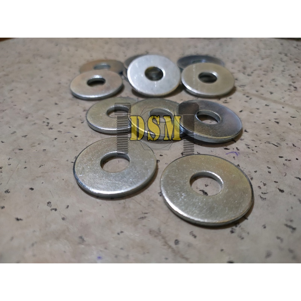 Ring Plat Lebar Putih 5/8&quot; / DIN 9021 M16 Washer Plated D