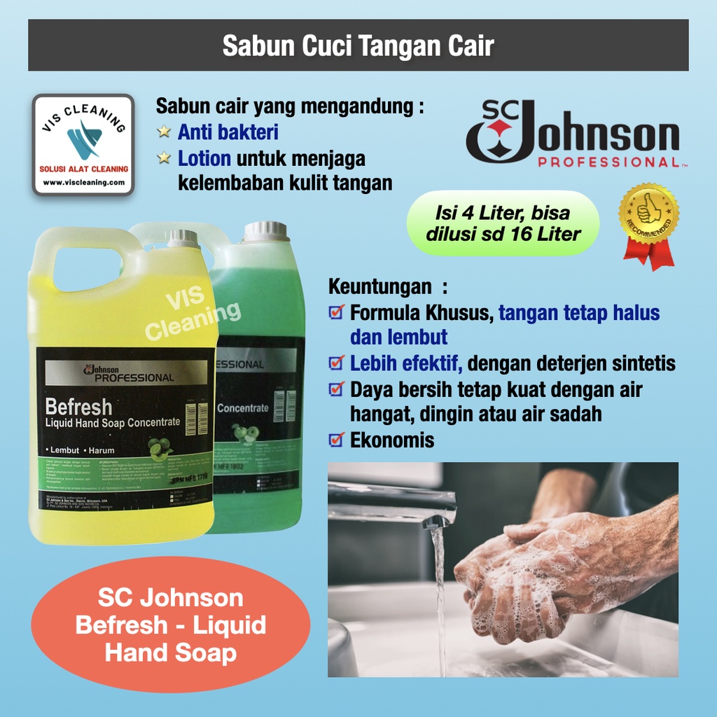 SC Johnson Befresh Liquid Hand Soap 4 L (Konsentrat Sabun Cuci Tangan)