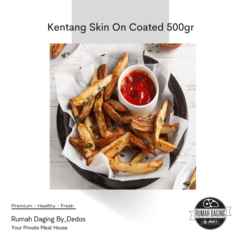 

Kentang Skin On Coated 500gr | Kentang Goreng | Skin On Coated French Fries
