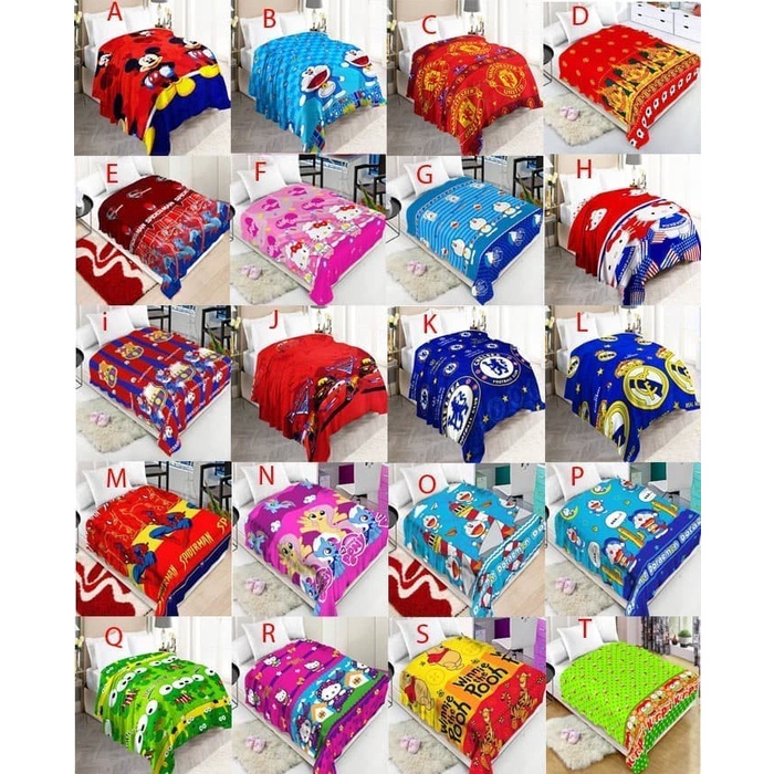 Selimut Dewasa SELIMUT KARAKTER PANEL BULU MURAH MERIAH(C8J7) Selimut Bulu Bayi Selimut Bulu Selimut