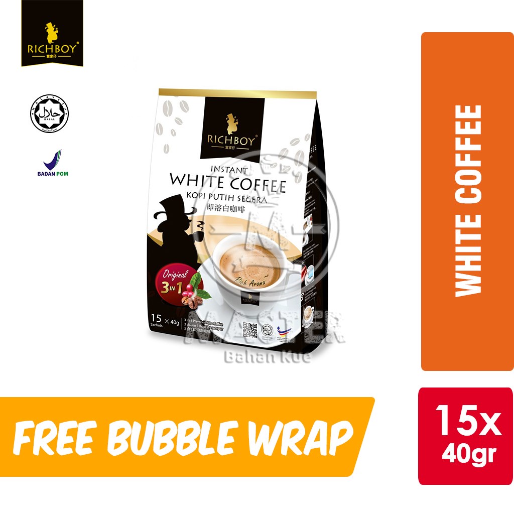 

White Coffee Rich Boy 3in1 Kopi Instant [1 bag isi 15x40gr]