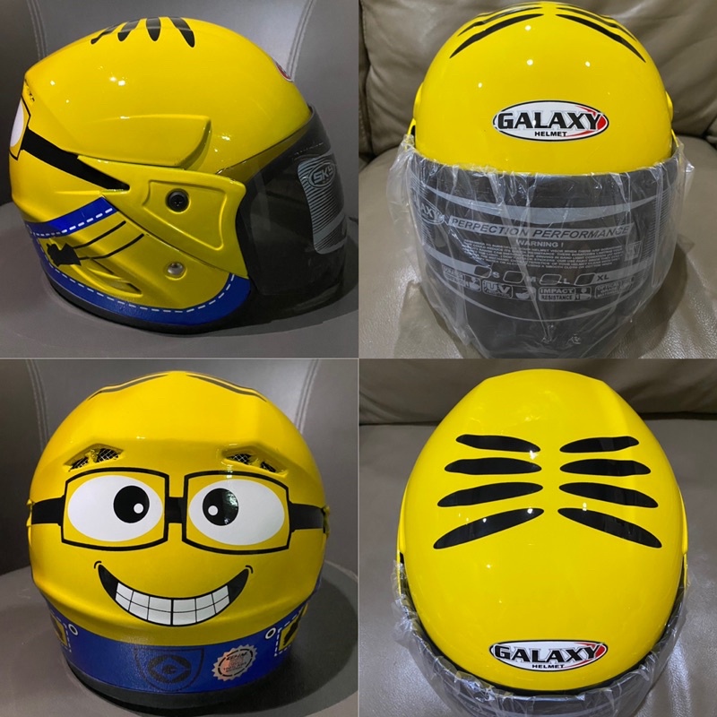 Helm Anak SNI GALAXY SKY Minion Terlaris Usia 3-7 thn