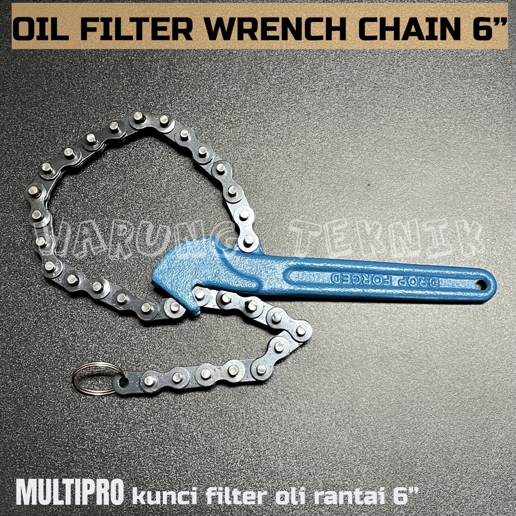 MULTIPRO OIL FILTER WRENCH 6&quot; CHAIN kunci oli filter rantai 6 inch