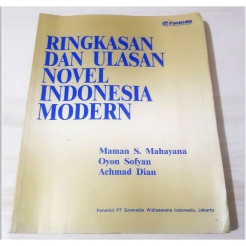 Ringkasan dan Ulasan Novel Indonesia Modern, Maman S.Mahayana
