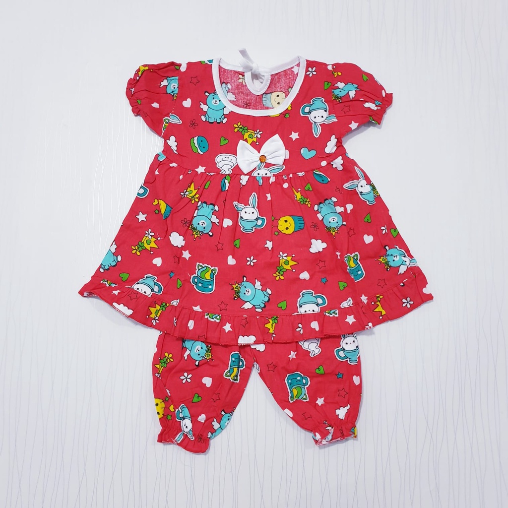 setelan pakaian dress anak usia 0-12 bulan