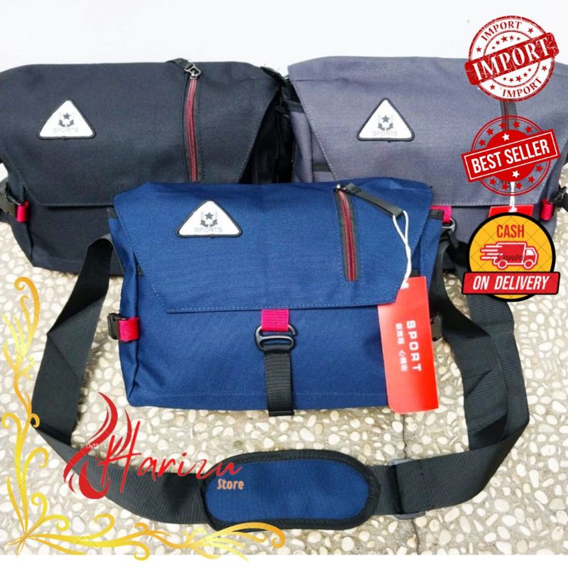 Tas Selempang Tas Santai Samping Bahu Tas Sekolah SMP SMA Tas Kuliah Tas Ngampus Cowok Pria Selempan