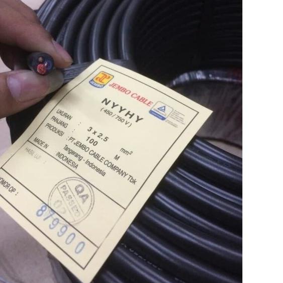 Kabel NYYHY / Cable NYYHY 3x2.5mm / 3x2.5 mm merk 5 Besar Meteran