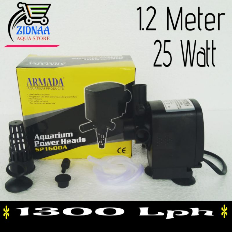 Power head ARMADA SP 1600 A Filter celup aquarium PH  mesin water pump kolam