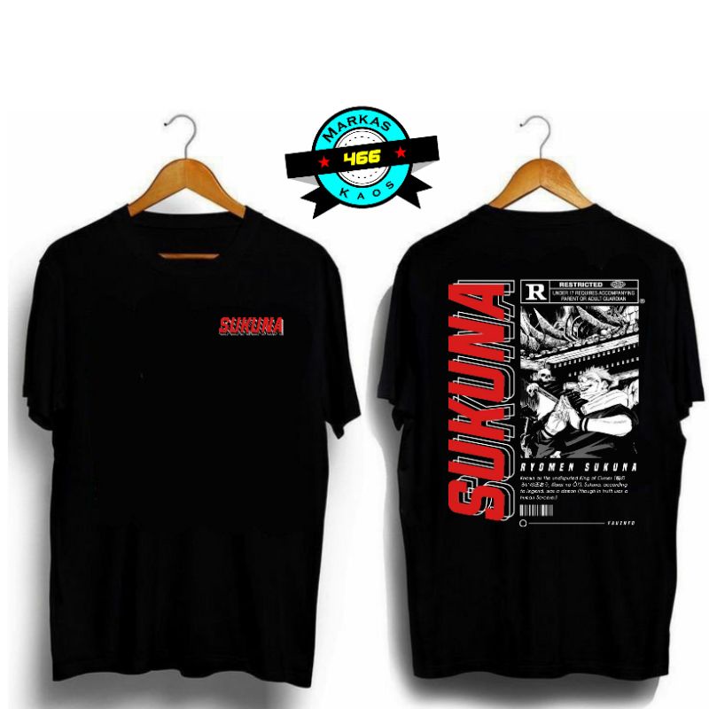 ( Bayar Di Tempat ) Kaos Streetwear Sukuna  / Baju Oversize Sukuna / T-shirt Sukuna  / Kaos Sablon K
