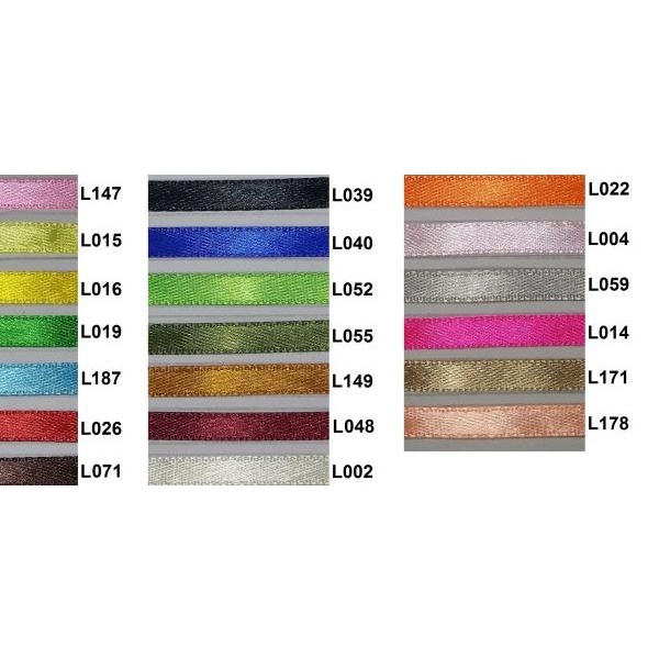 

Pita Kain Satin Saten Ribbon 1/4" x 20yd (per 10 roll)