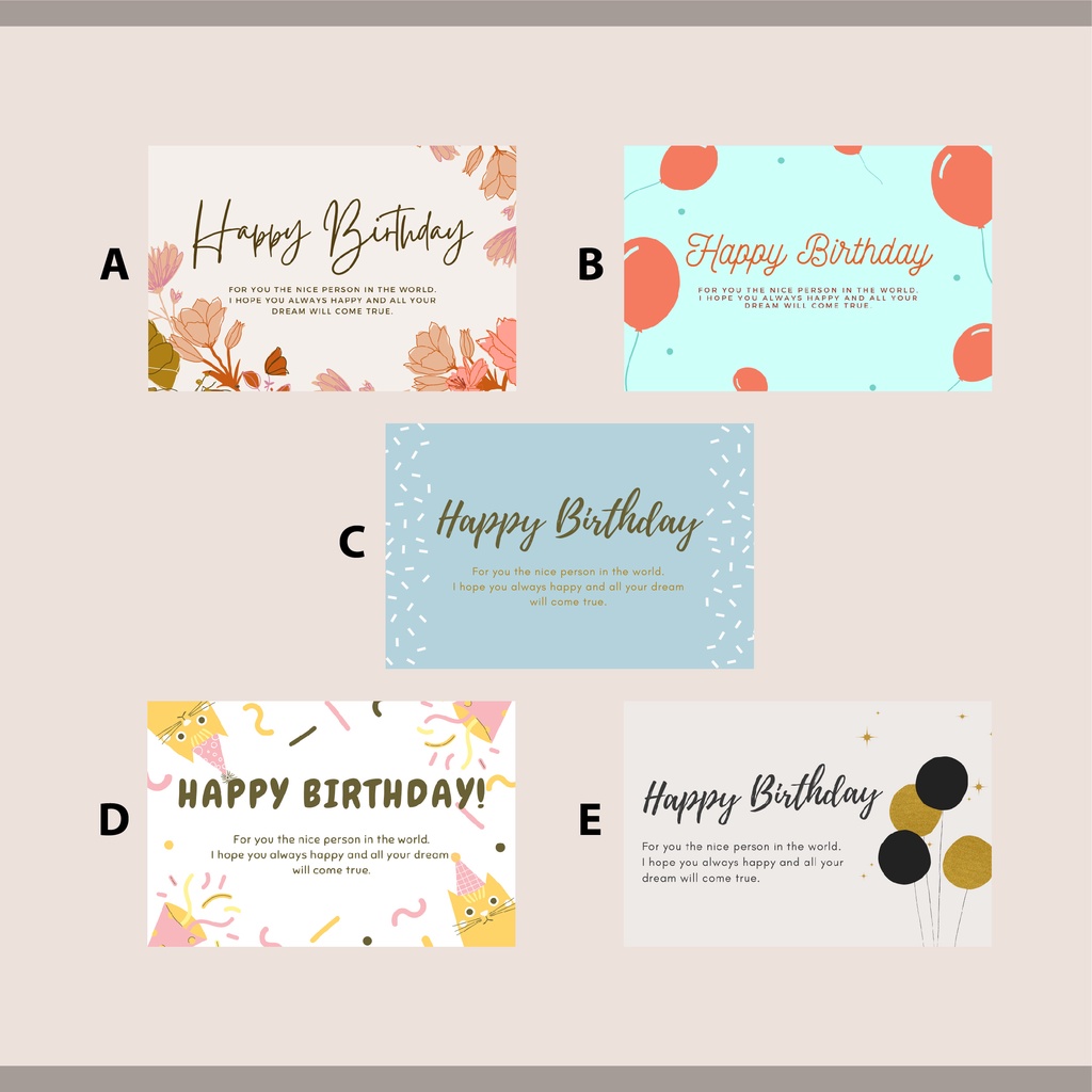 Birthday Card / Kartu Ucapan Ulang Tahun