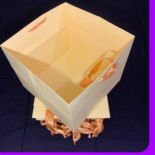 

paper bag 5 WARNA / paperbag Cake Kue Nasi Kotak Bento 26x26x22/1LUSIN - PiNK / LUSiN