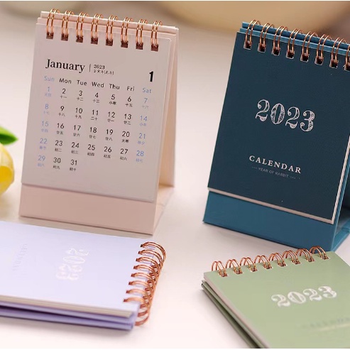 【COD Tangding】2023 Kalender Meja Mini Motif Kartun Lucu Untuk Dekorasi