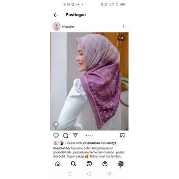 dirgahayu scarf vanilla hijab Bajawa Magenta