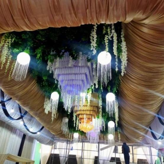 KAP LAMPU LAMPION BENANG RUMBAI TIRAI GLITER TERMURAHH...,,,,,