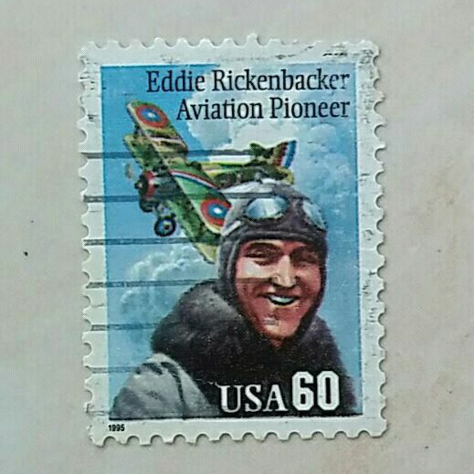 

(AD) Perangko Amerika Serikat 1995 Eddie Rickenbacker 60c Used
