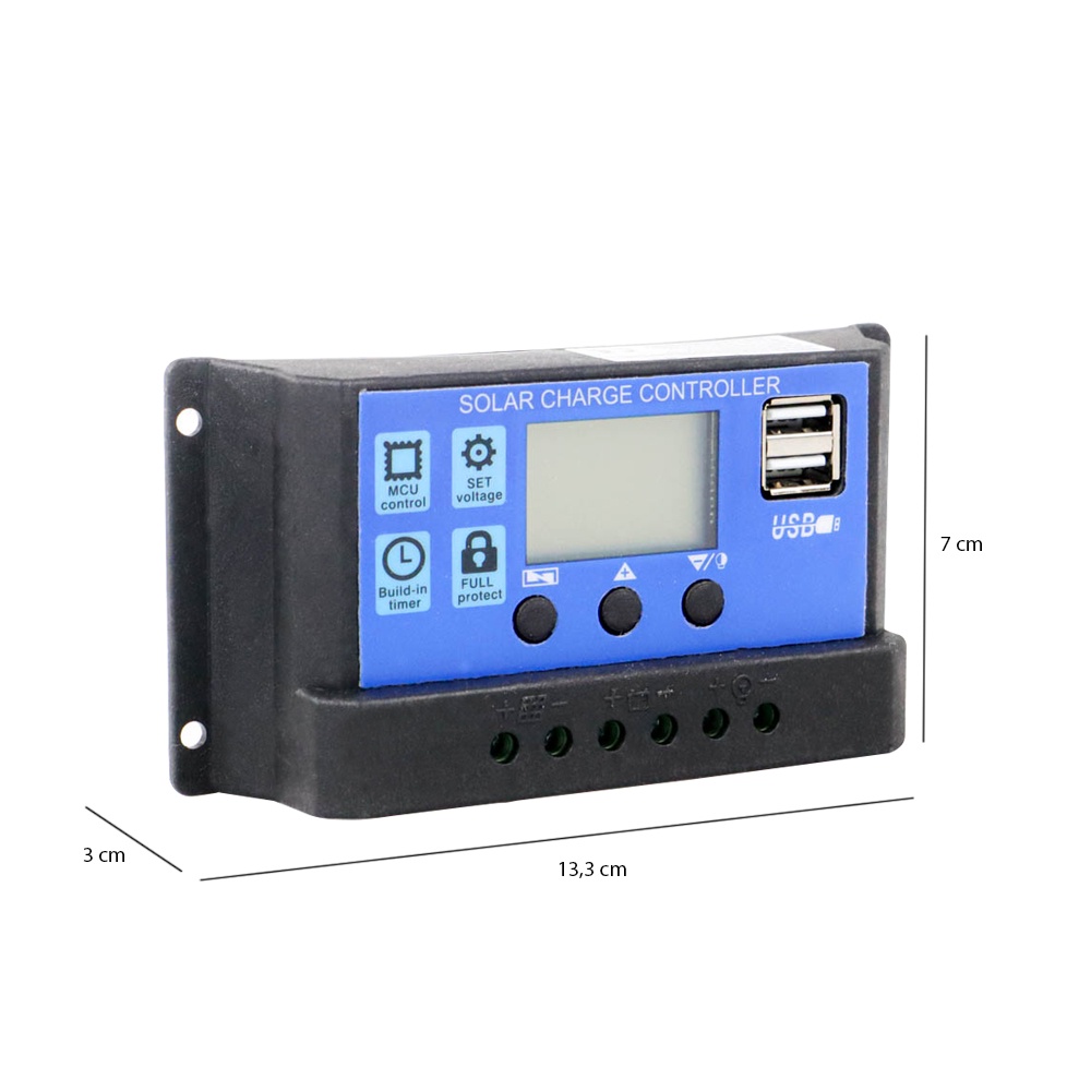 Solar Charge Controller SCC PWM Pengisi Daya Surya 10A 20A 30A 12V/24V