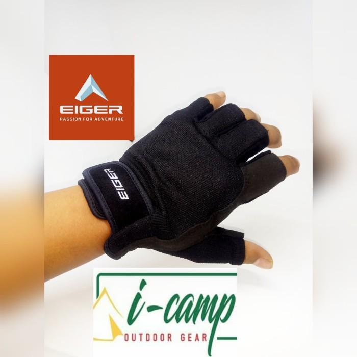 sarung tangan motor Eiger glove half original