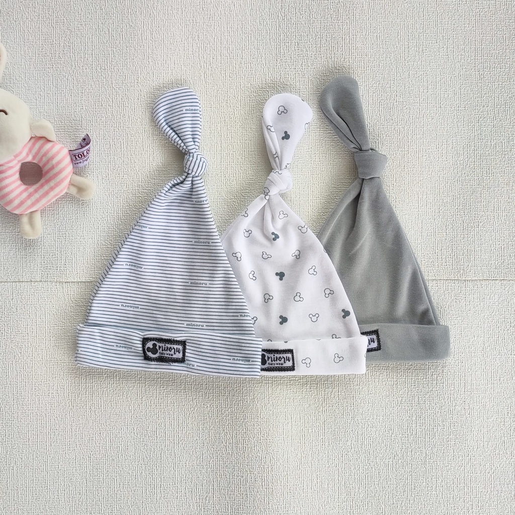 TERLARIS Paket lahiran 24 pcs baju dan celana bayi baru lahir kupluk topi bayi dan sarung tangan kaki seri abu minoru baby paket newborn bajubayi murah bajubayi laki laki baju bayi perempuan