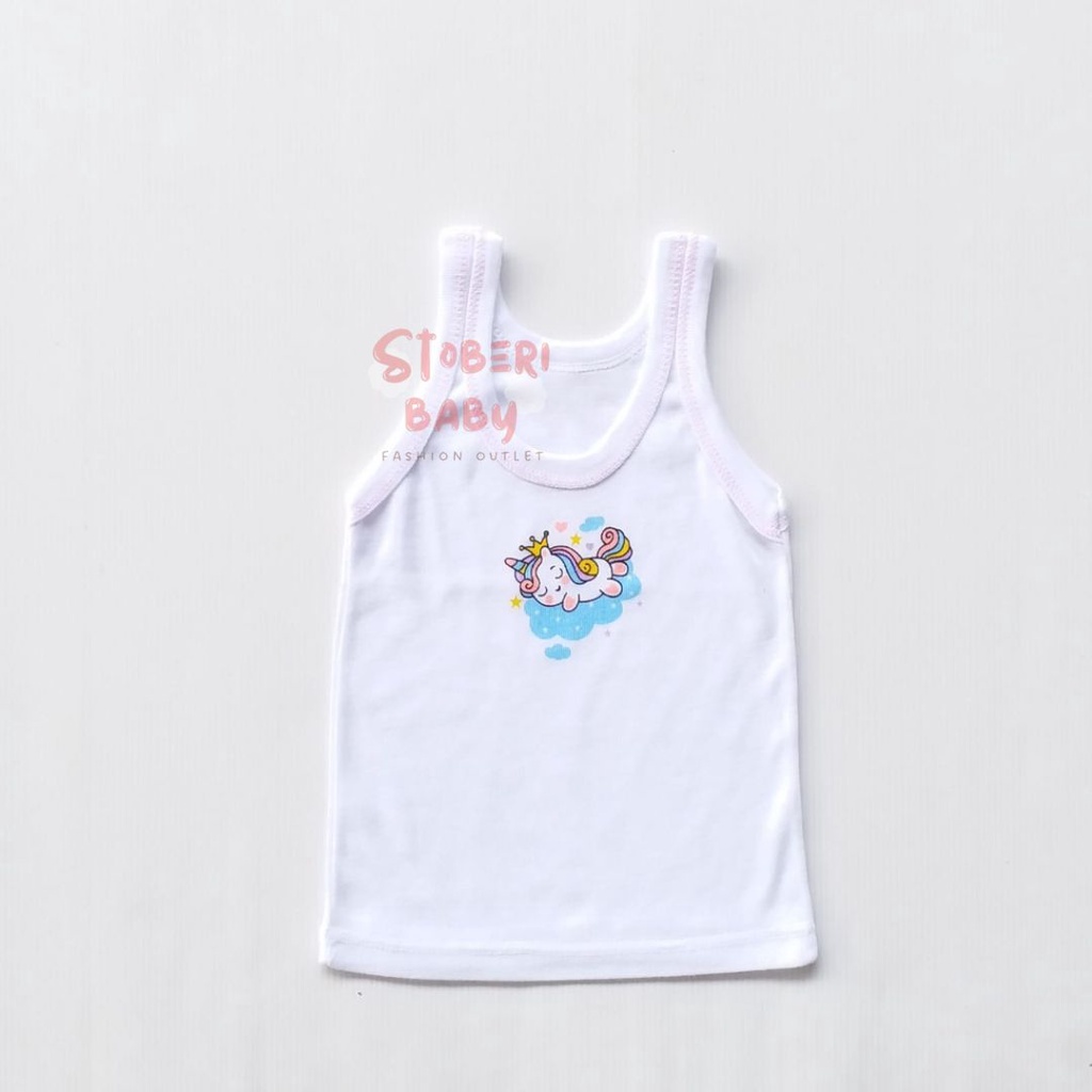 stoberi baby - COMFY KAOS SINGLET MOTIF ANAK kaos dalam oblong anak laki2 dan perempuan newborn-3thn NEW