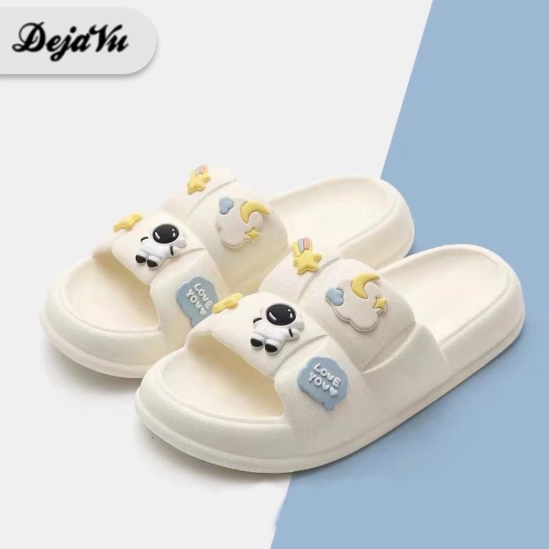 Dejavu Sendal Wanita Terbaru Jelly Karet Sandal Slop Flat Rumahan Empuk Elastis Sendal Anti Slip HSN109