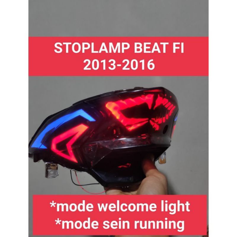 Stoplamp Lampu Stop Beat Fi 2013 - 2016 k25 Costum Alis