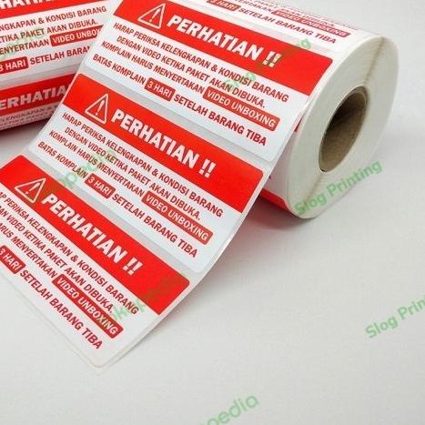 

Sticker Label Perhatian Video Unboxing 8,5 x 3,5 cm (1 roll/ 500 pcs) - 1 x 24 jam