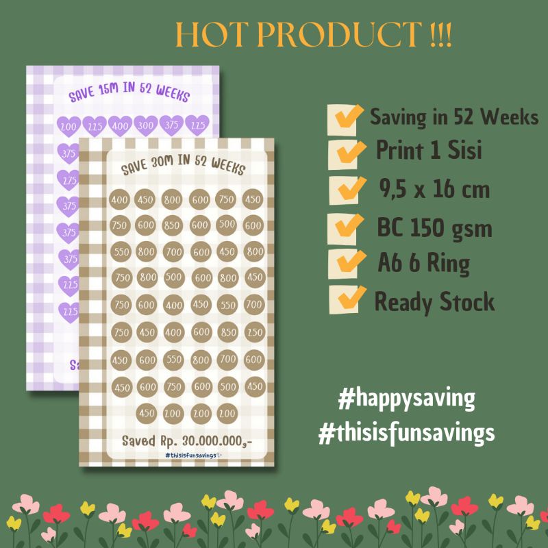 

[FUN] Isi Binder A6 6 Ring | Nabung serba 52 Minggu