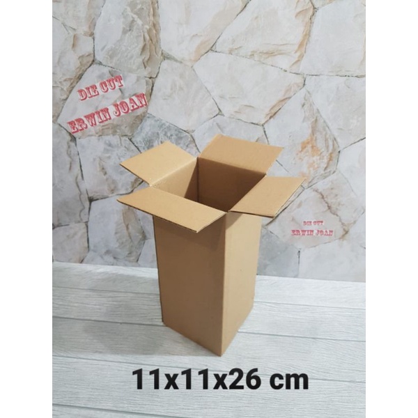 

Kardus / Box / uk. 11x11x26 cm / Karton packing polos baru ST