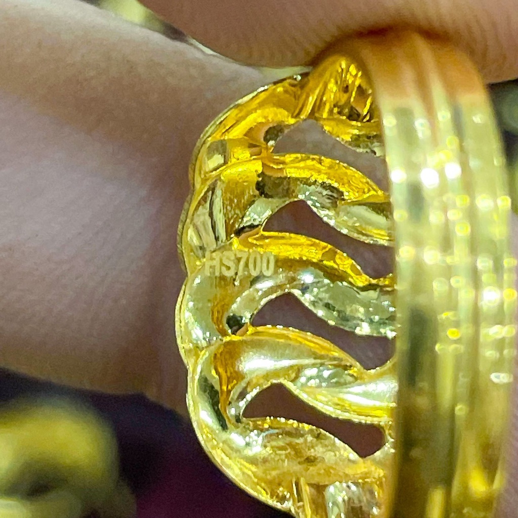 Cincin rante anak dan dewasa emas asli kadar 700 70 16k lebar ringan rantai setengah 1 gram mas kuning tampak besar tanpa permata