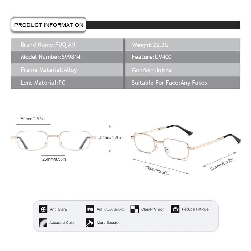 Ready Stock Original KacaMata plus kacamata Tua Anti radiasi Portable Kacamata Lipat Untuk Orang Tua Pria dan Wanita Lensa plus