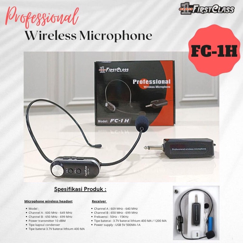 Mic wireless firstclass original / mic bando mic imam kualitas bagus