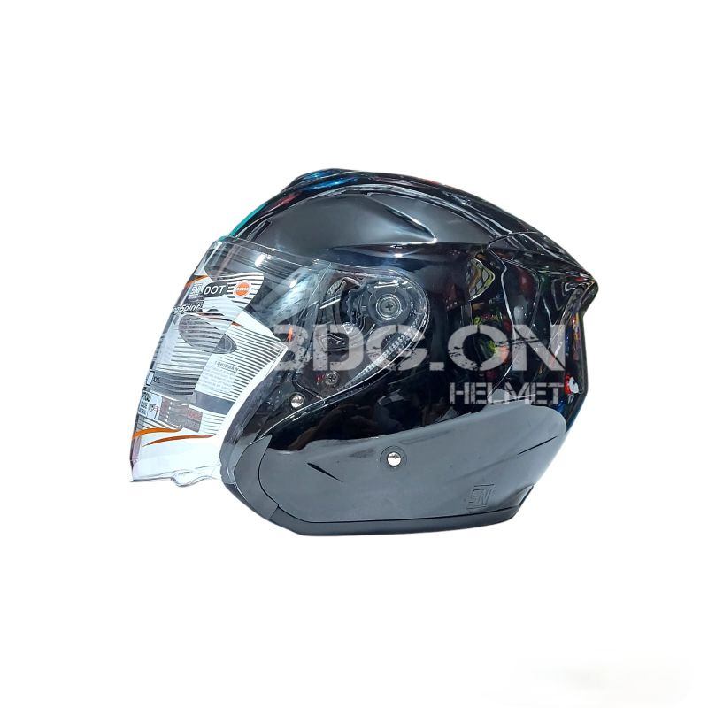 Helm INK DYNAMIC Solid HITAM GLOSS Original Half Face