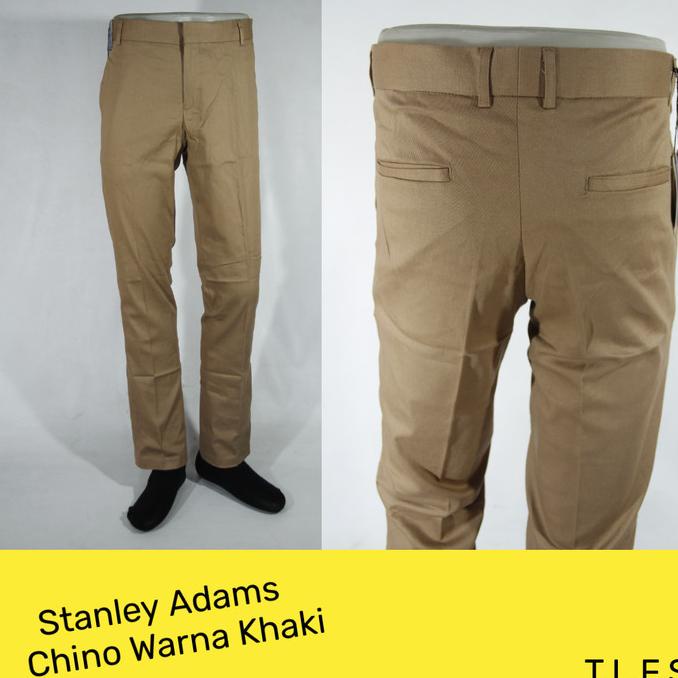 Celana Pria Chino Stanley Adams Slim Fit Khaki