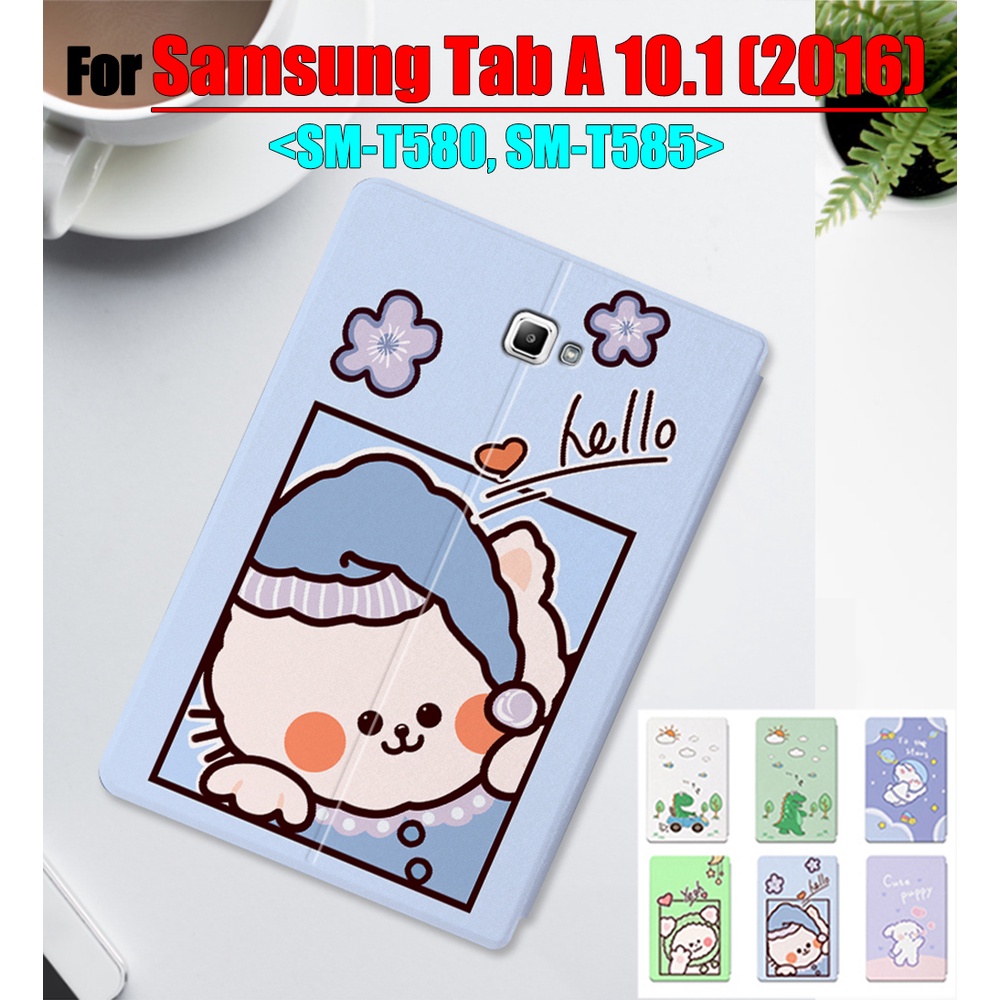 Flip Case Tablet Samsung Galaxy Tab A 10.1 (2016) SM-T580 SM-T585 Motif Kartun Anime