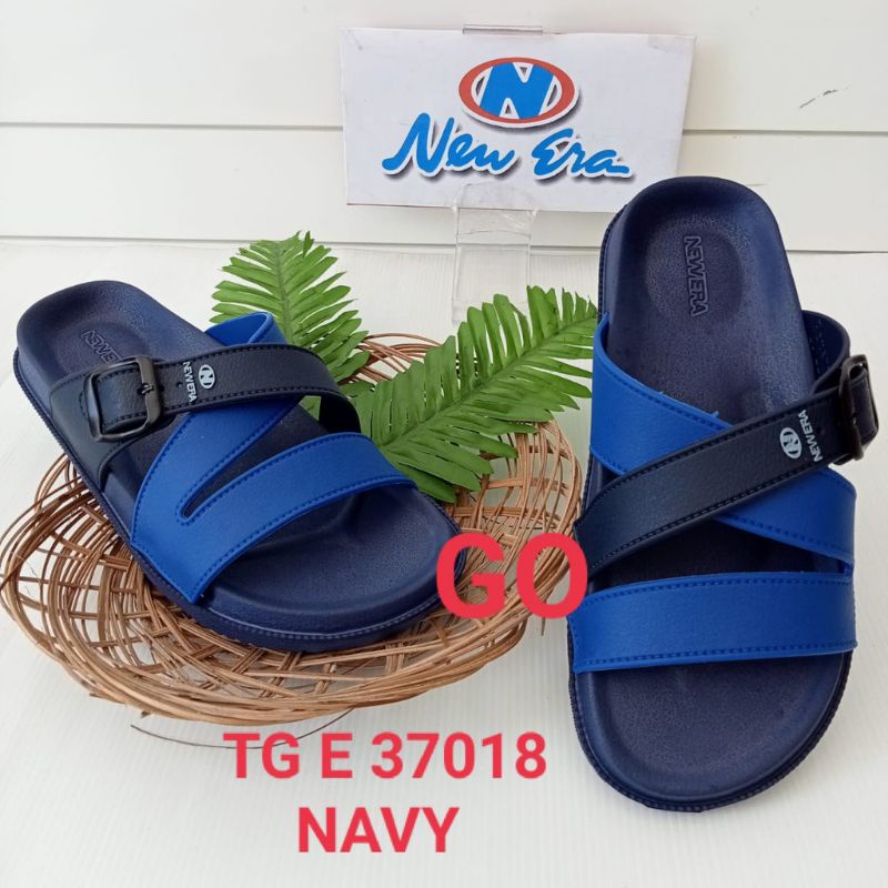 NEW ERA TG E 37018 Sandal Slop Pria Wanita Original Sandal Slop Pria  Tali Silang Sandal Karet Pria New era