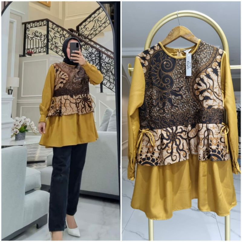 Tunik Mix Batik Tali Edness Kayla